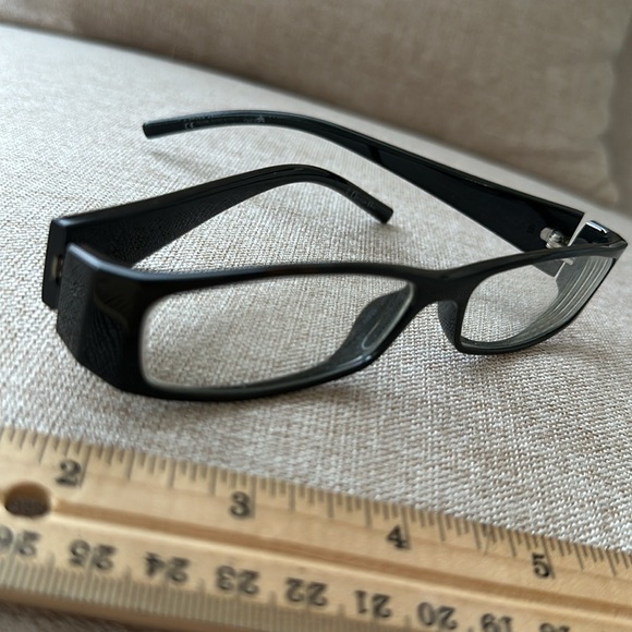 Dior Black Rectangular Glasses with Crystal Heart and Arrow Details - Picture 7 of 7